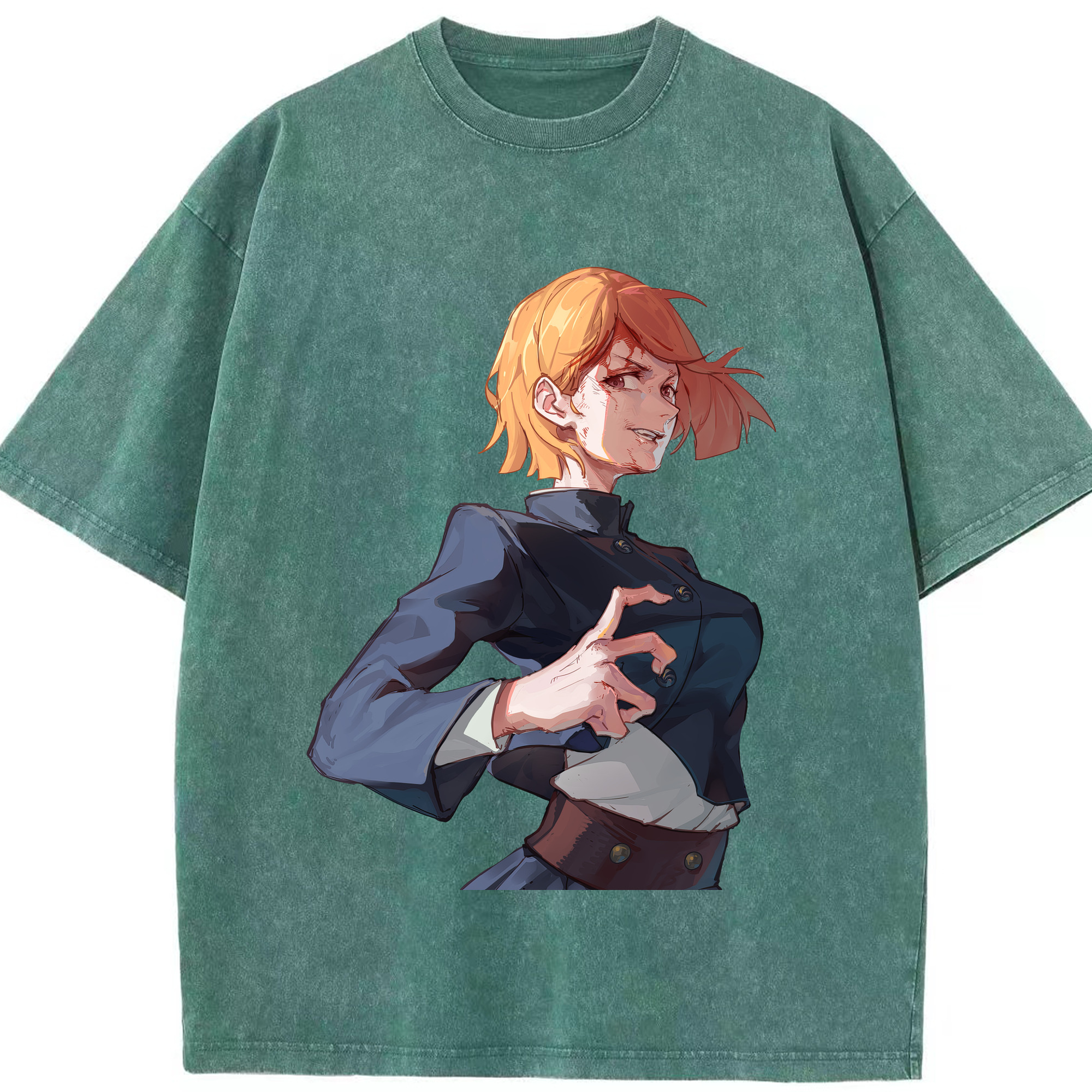 （画像用） 呪術廻戦 Jujutsu Kaisen 綿100% ヴィンテージ風 半袖Tシャツ（フロントプリント）